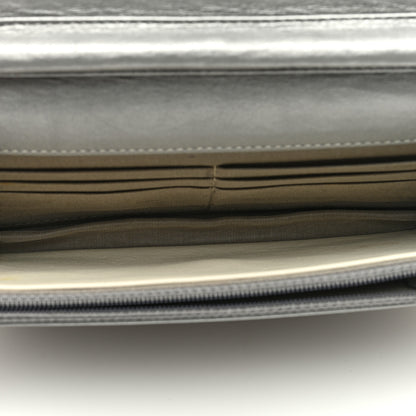 Chanel Metallic Aged Calfskin Quilted Wallet on Chain WOC Silver 5 of 9
