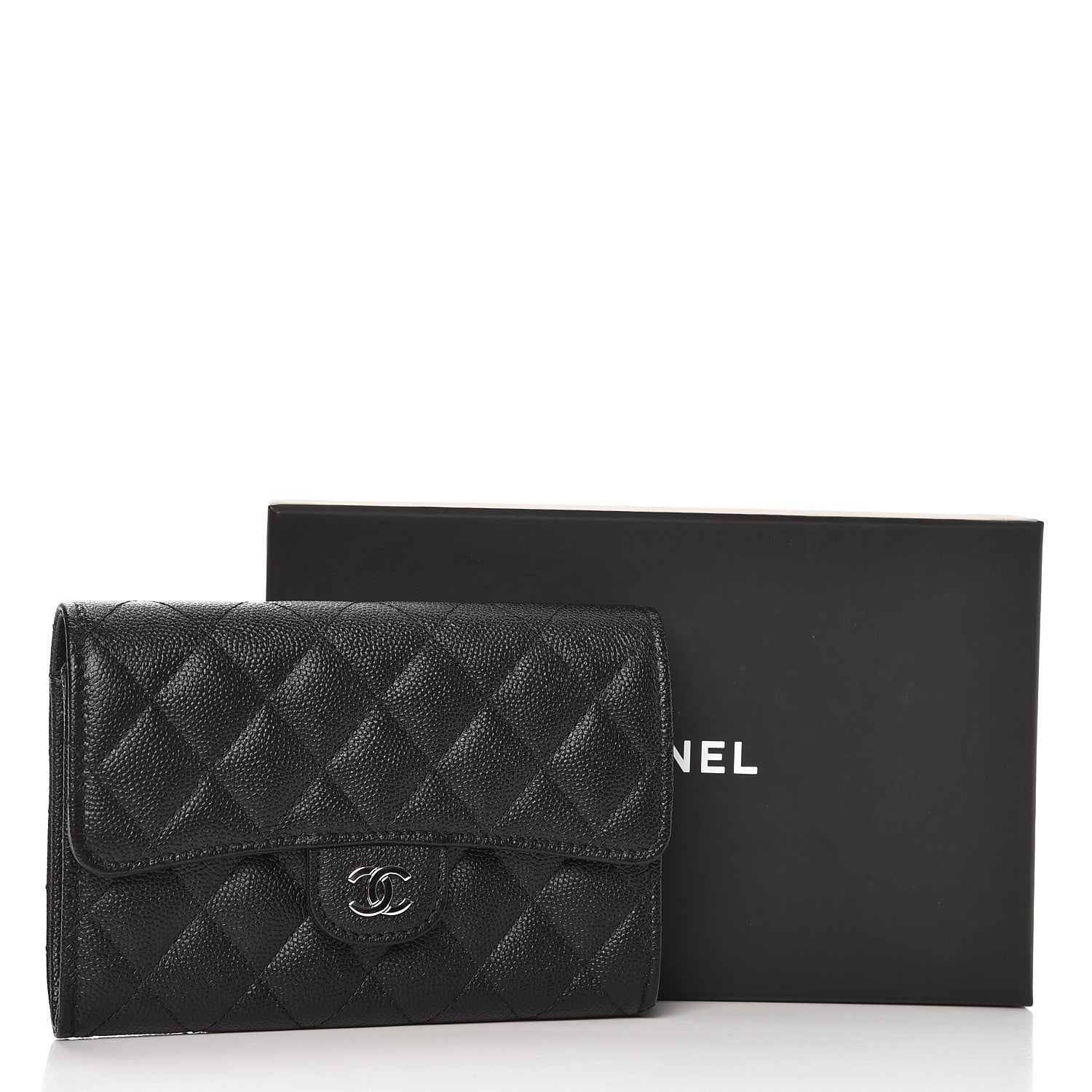 Chanel Caviar Quilted Medium Flap Wallet Black 9 of 9