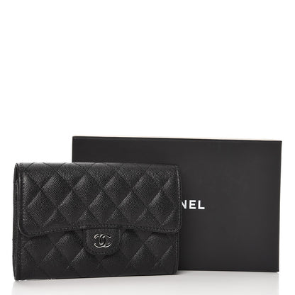 Chanel Caviar Quilted Medium Flap Wallet Black 9 of 9