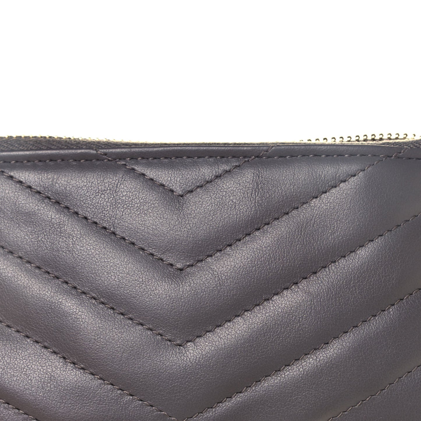 Calfskin Matelasse Monogram Key Pouch Fog