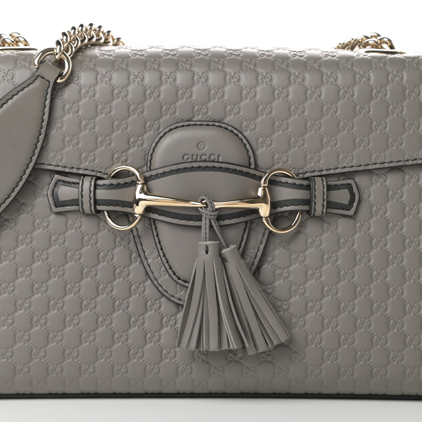 Soft Microguccissima Medium Emily Chain Shoulder Bag Loess