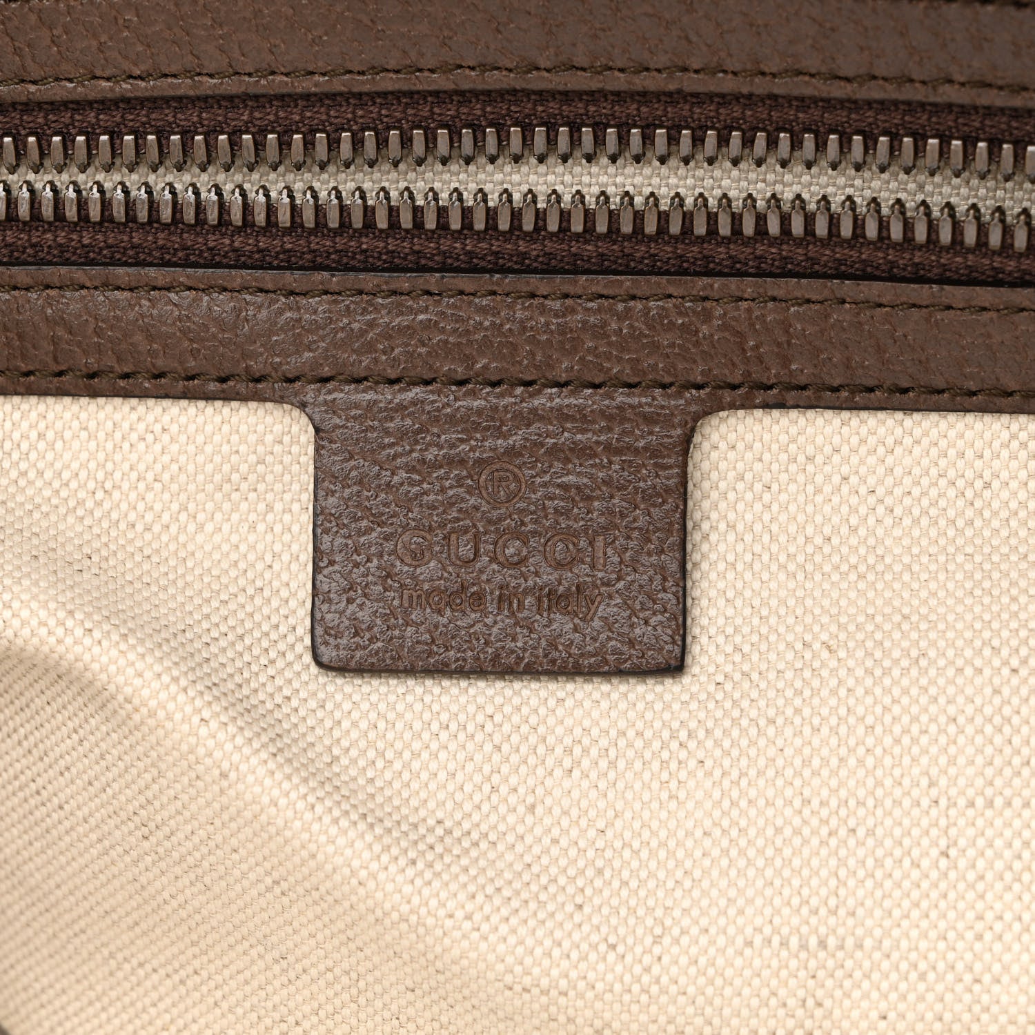 Gucci GG Supreme Monogram Textured Dollar Calfskin Web Small Ophidia Half Moon Hobo Beige Ebony New Acero 6 of 13