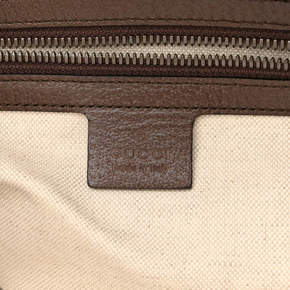 Gucci GG Supreme Monogram Textured Dollar Calfskin Web Small Ophidia Half Moon Hobo Beige Ebony New Acero 6 of 13
