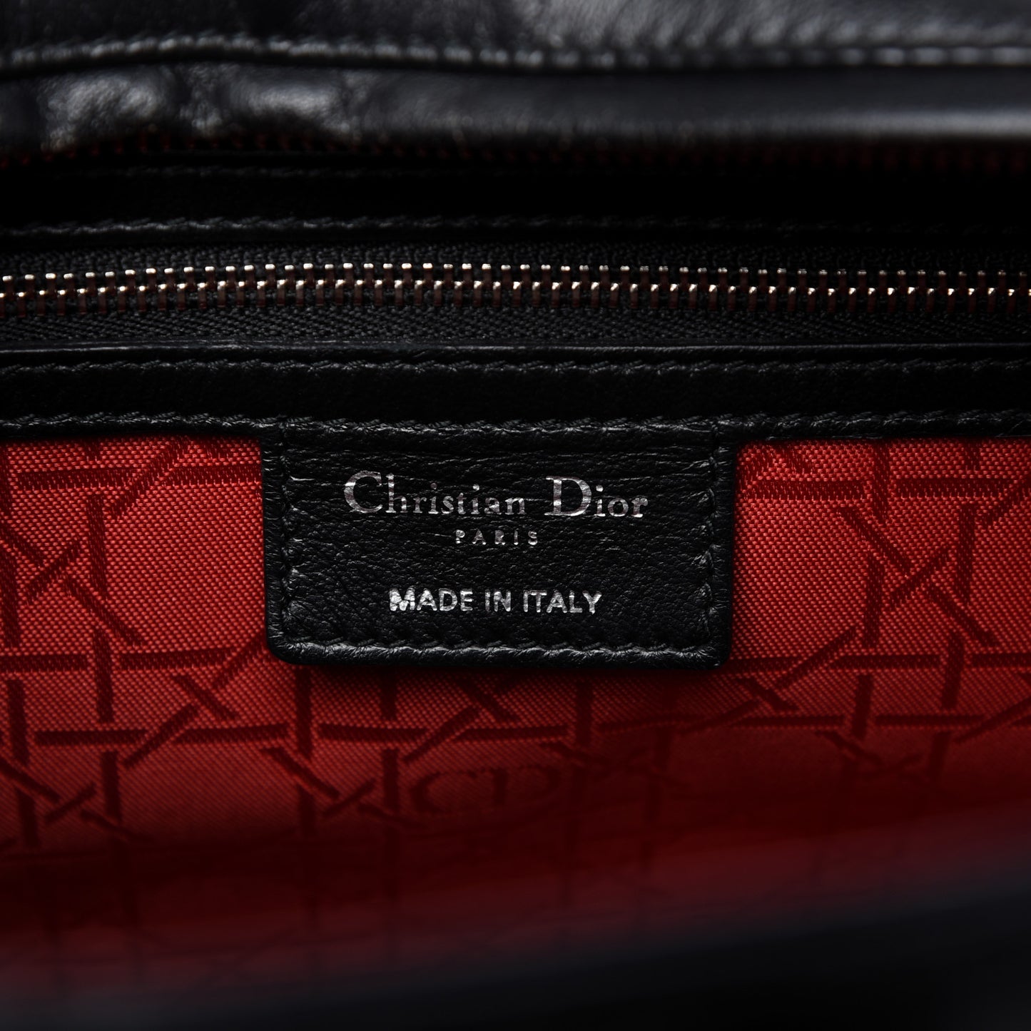 Lambskin Cannage Large Lady Dior Black