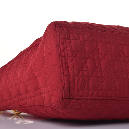 Christian Dior Nylon Cannage Medium Lady Dior Red 7 of 8