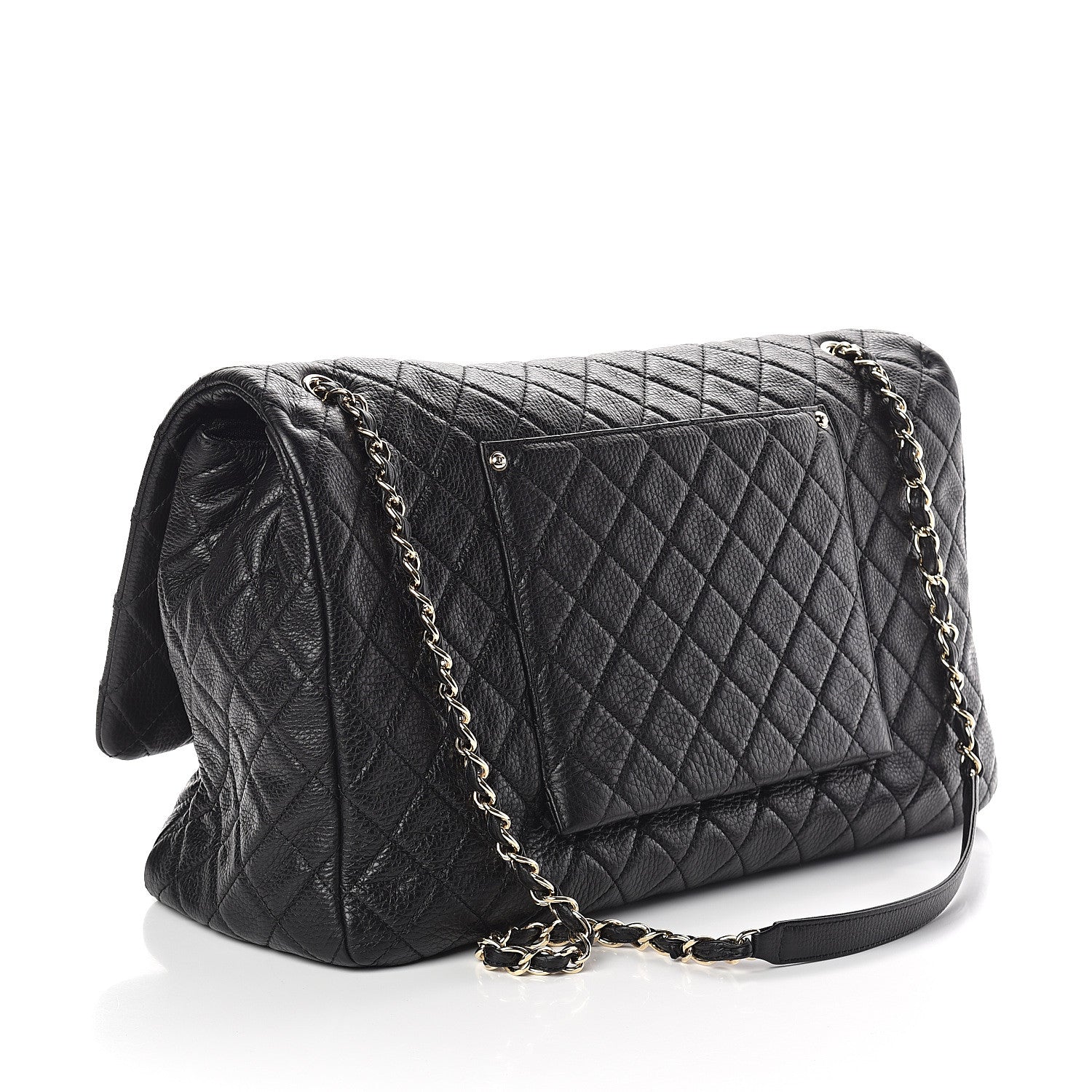 Chanel Calfskin Quilted XXL Travel Flap Bag Black 3 of 10