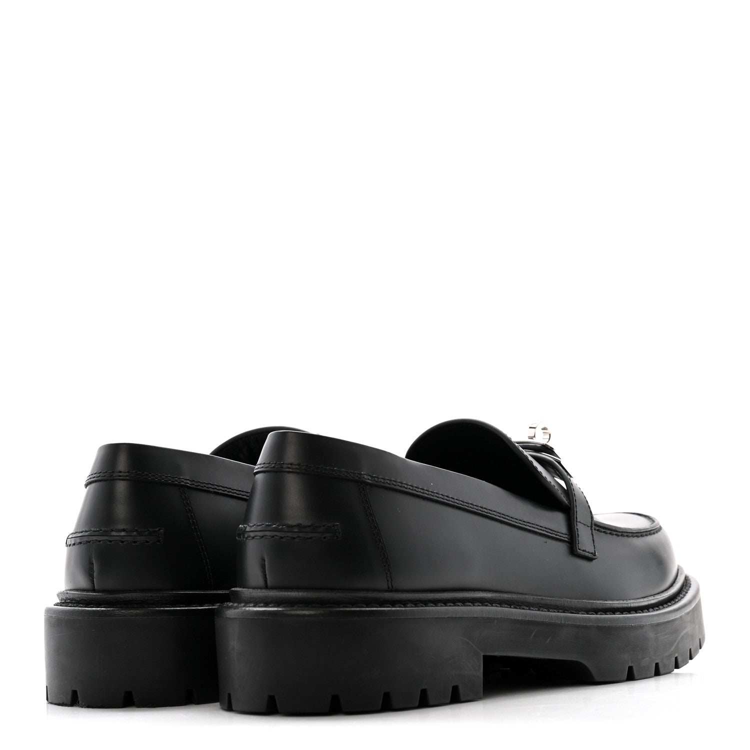 Hermes Calfskin Womens Icone Loafers 36 Black 5 of 11