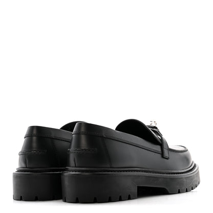 Hermes Calfskin Womens Icone Loafers 36 Black 5 of 11