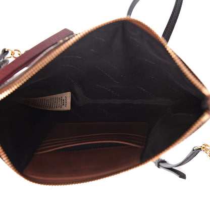 Burberry Haymarket Check Peyton Crossbody Clutch Bag Toffee 5 of 12