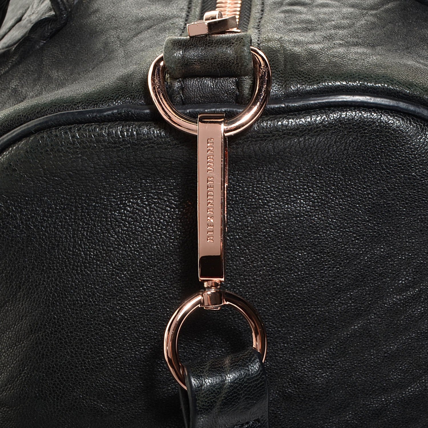 Alexander Wang Pebbled Lambskin Rocco Black Rose Gold Hardware 8 of 8