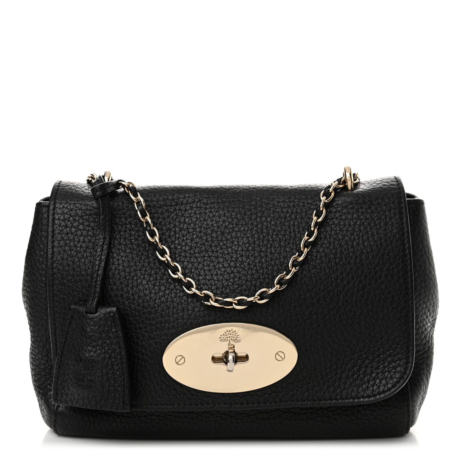 Mulberry Glossy Goatskin Small Lily Flap Black 1 of 16