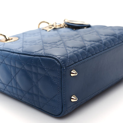 Christian Dior Lambskin Cannage Gradient Small Lady Dior Bleu 9 of 13