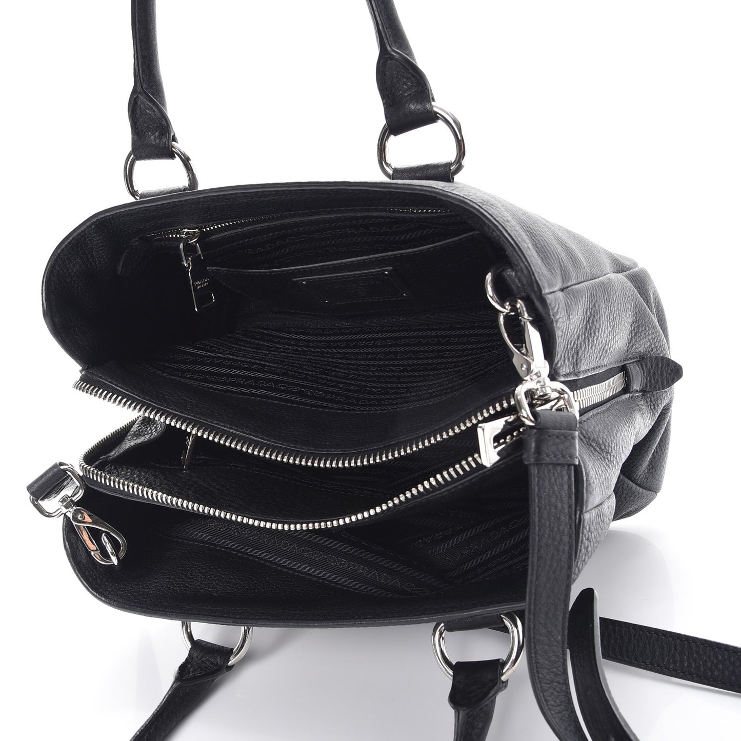 Vitello Daino Tote Nero Black