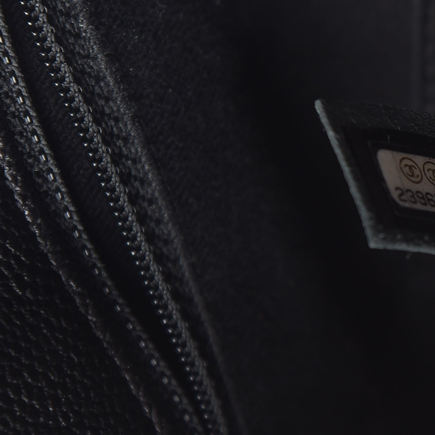 Chanel Crumpled Grained Calfskin Zip and Carry Shopping Tote Black 7 of 10