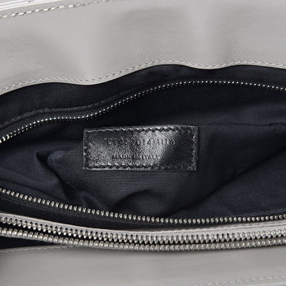 Saint Laurent Calfskin Y Quilted Monogram Large Loulou Chain Satchel Light Grey 7 of 13
