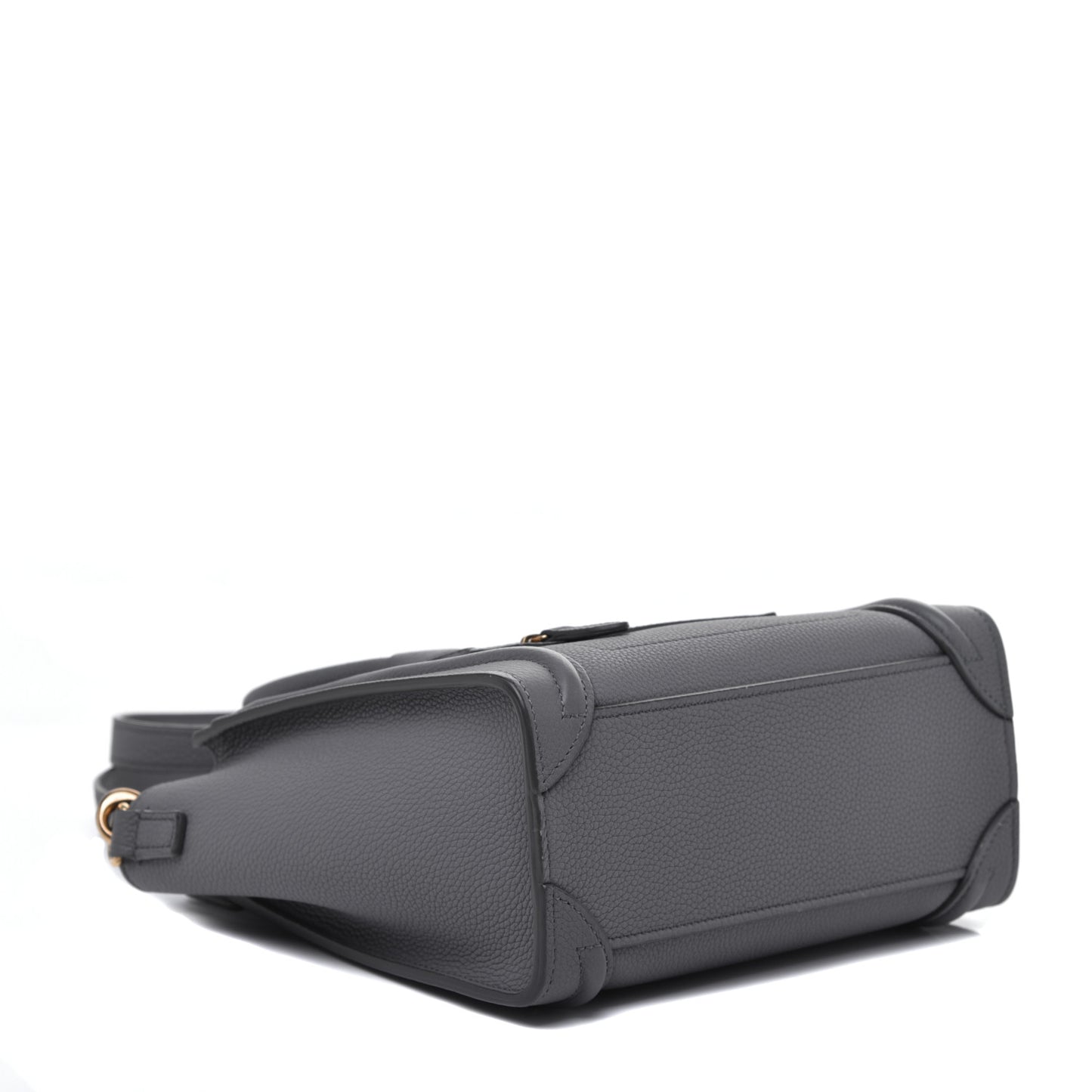 Baby Drummed Calfskin Nano Luggage Kohl