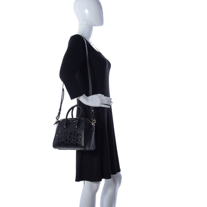 Givenchy Calfskin Crocodile Embossed Mini Antigona Black 3 of 20