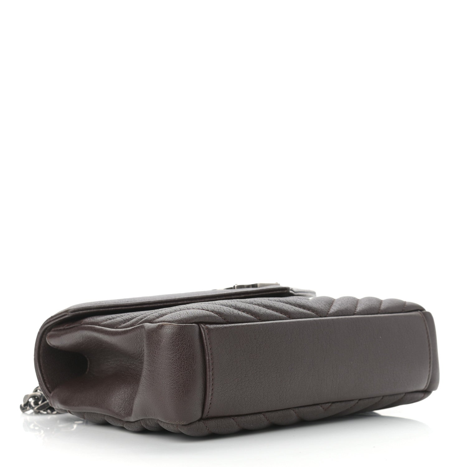 Saint Laurent Calfskin Matelasse Chevron Monogram Medium College Bag Faggio 4 of 11