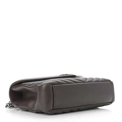 Saint Laurent Calfskin Matelasse Chevron Monogram Medium College Bag Faggio 4 of 11