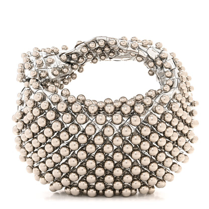 Bottega Veneta Metallic Nappa Studded Intrecciato Mini Jodie Silver 1 of 10