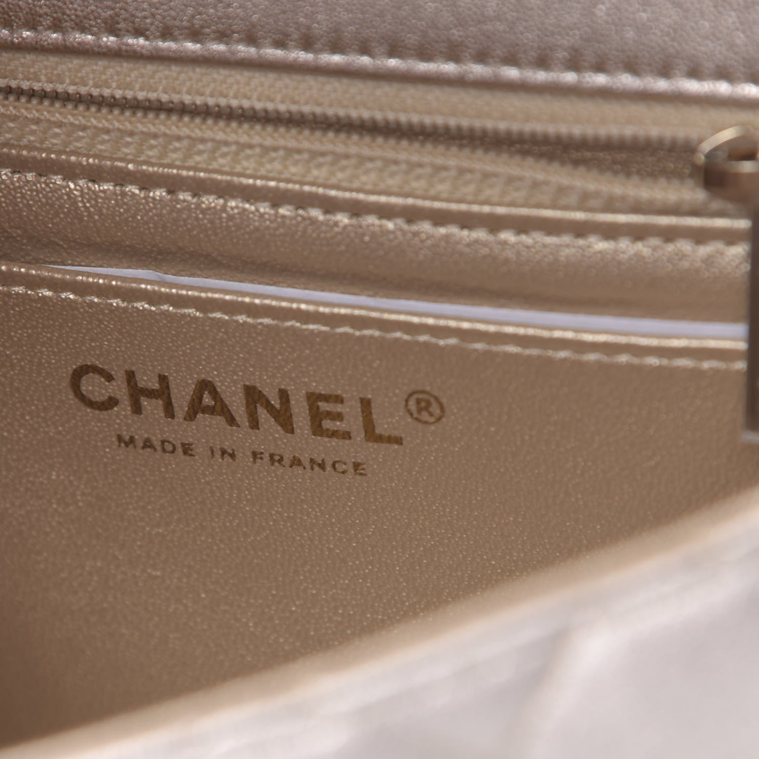 Chanel Metallic Lambskin Quilted Mini Square Flap Gold 6 of 11