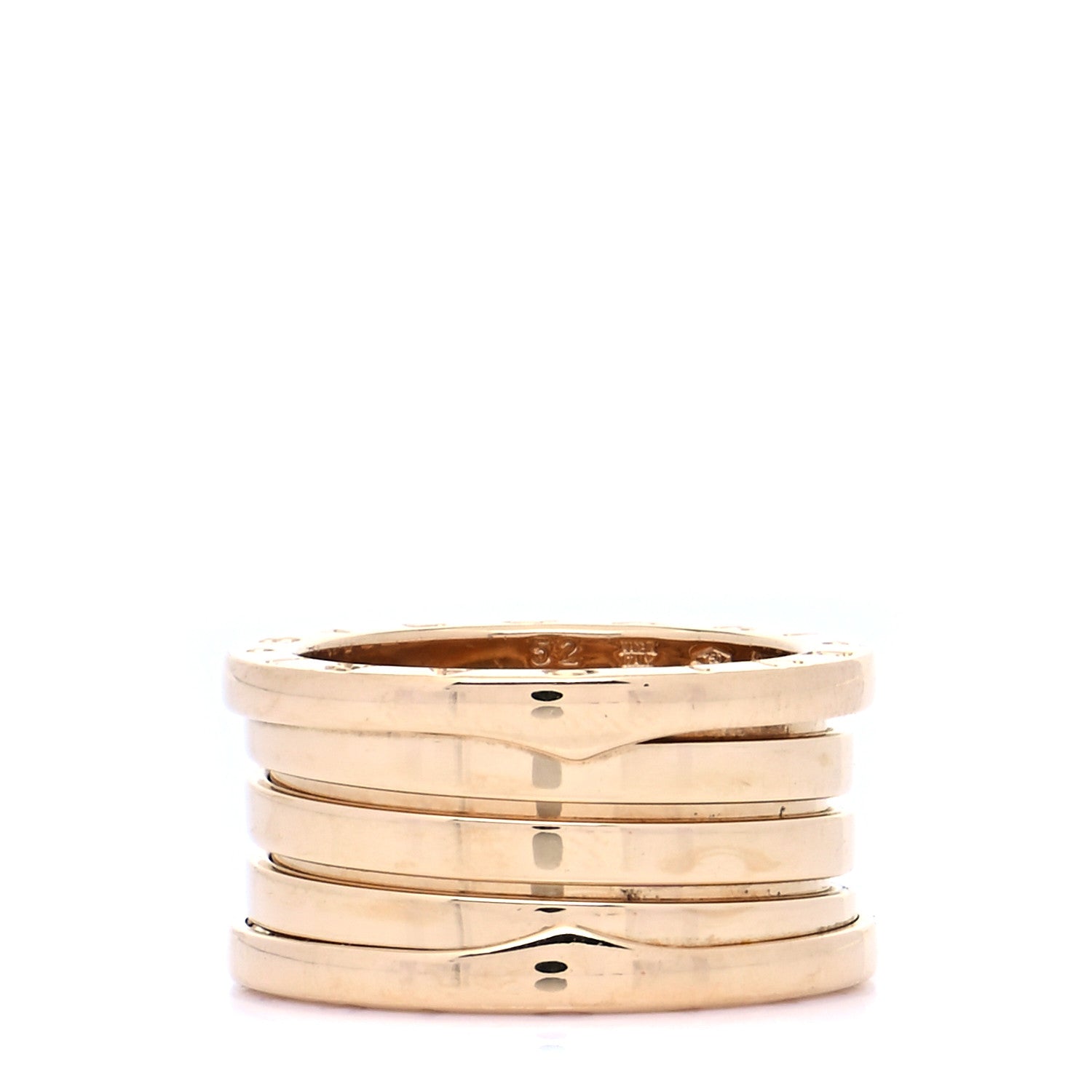 Bulgari 18K Yellow Gold B.Zero1 Four-Band Ring 52 6 1 of 5