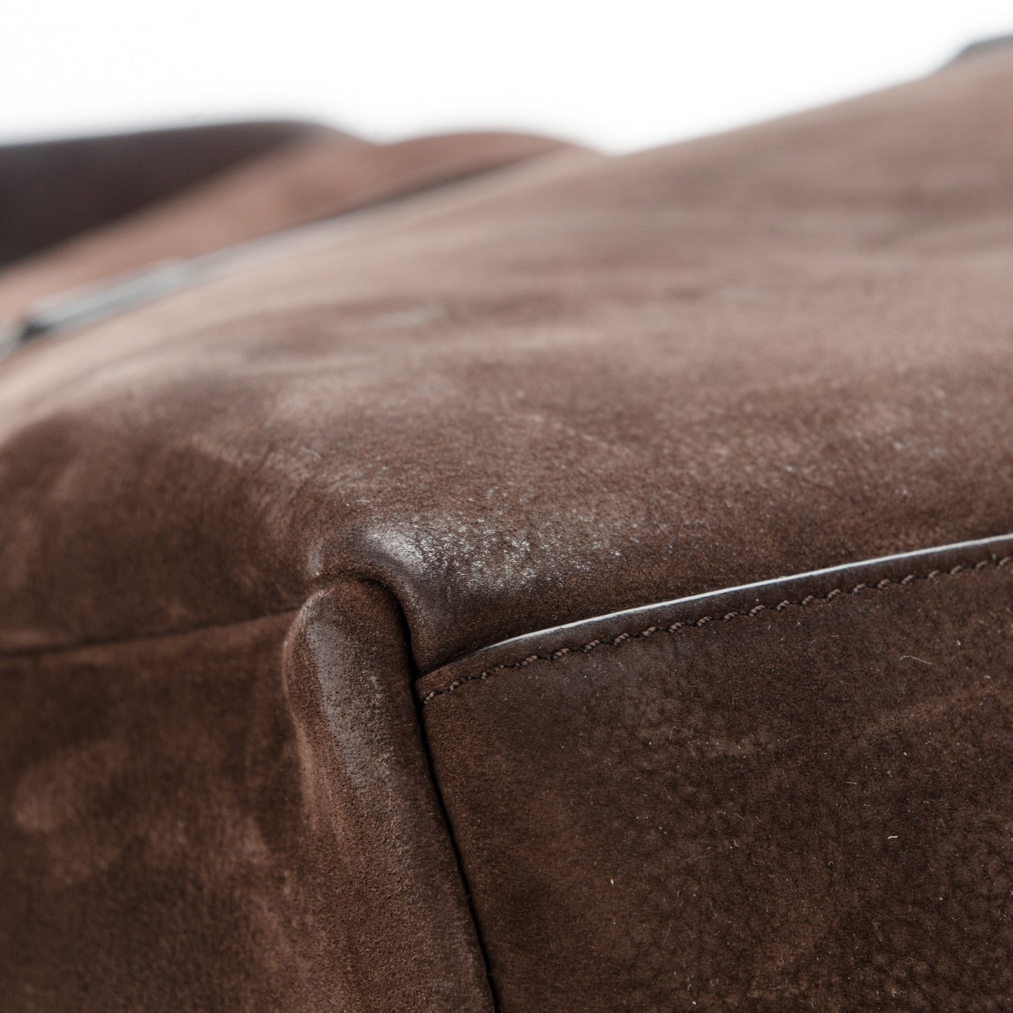Nubuck Medium Pandora Pure Flap Bag Chocolate