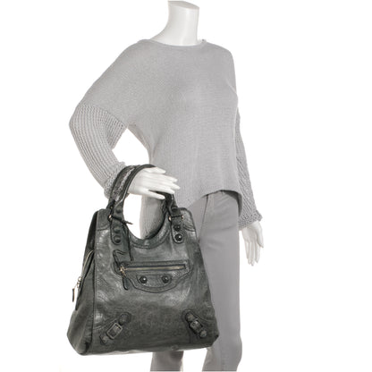 Balenciaga Agneau Giant Brogues Hardware Folder Storm 2 of 8