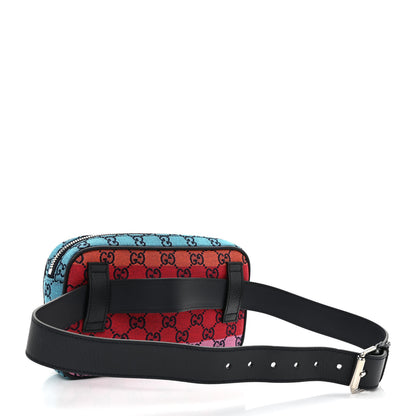 Gucci Monogram Multicolor Retro Interlocking G Belt Bag Blue Rainbow Light Blue 3 of 9