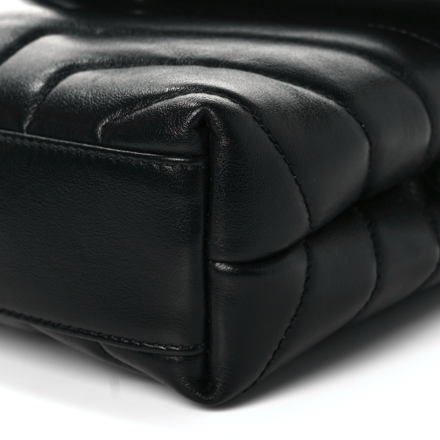 Saint Laurent Calfskin Y Quilted Monogram Toy Loulou Crossbody Bag Black 6 of 10