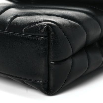Saint Laurent Calfskin Y Quilted Monogram Toy Loulou Crossbody Bag Black 6 of 10