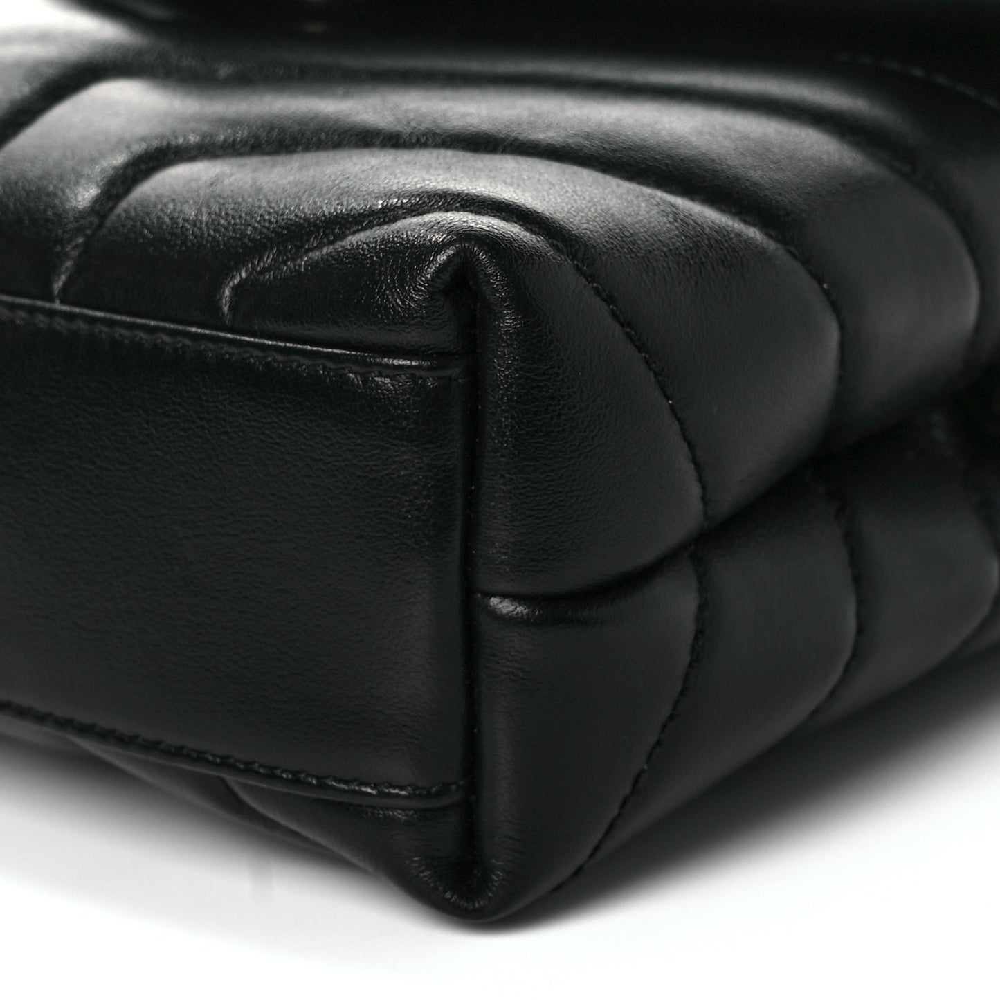 Calfskin Y Quilted Monogram Toy Loulou Crossbody Bag Black