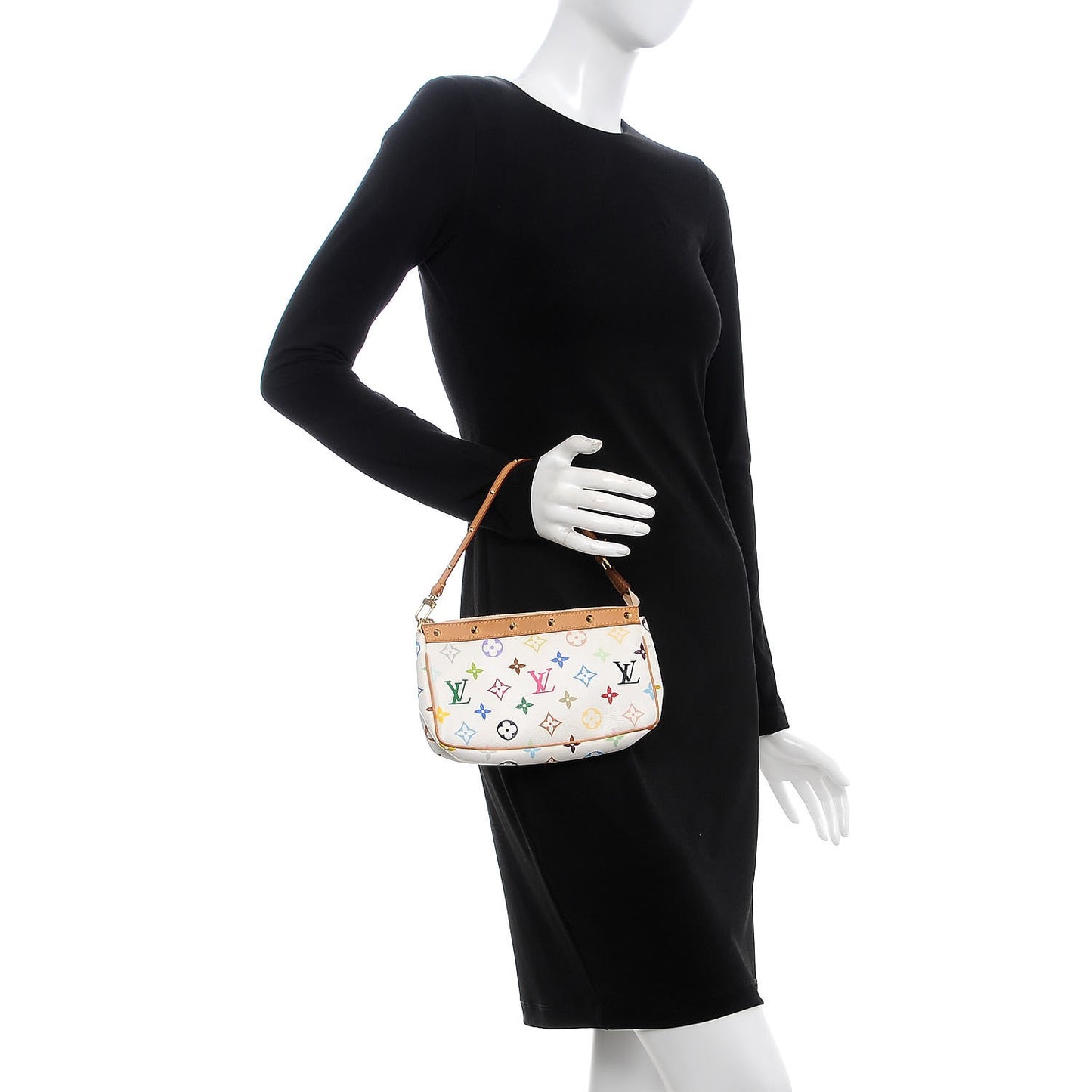Monogram Multicolor Pochette Accessories White