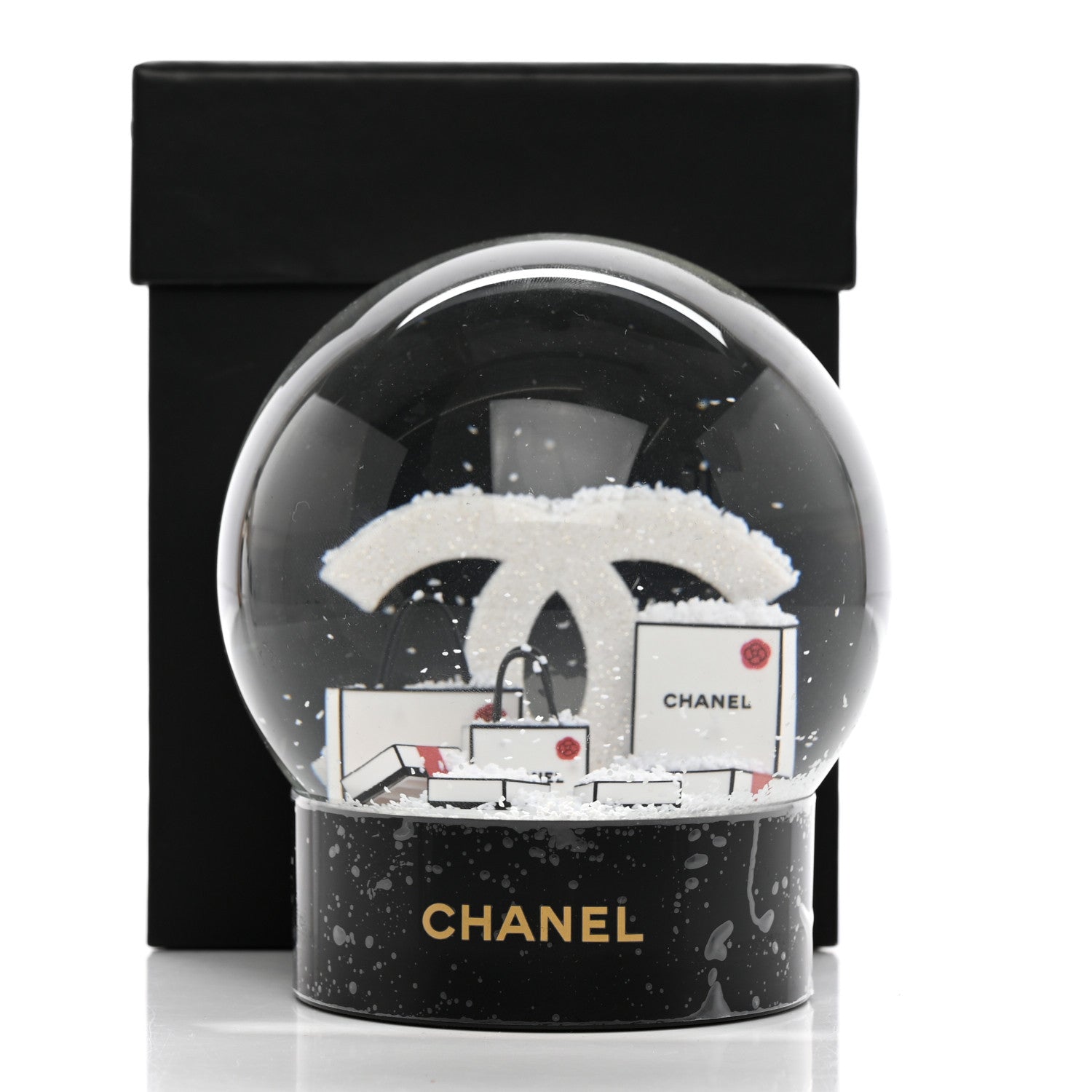 Chanel Glass CC Shopping Bag Snow Globe 8 of 8