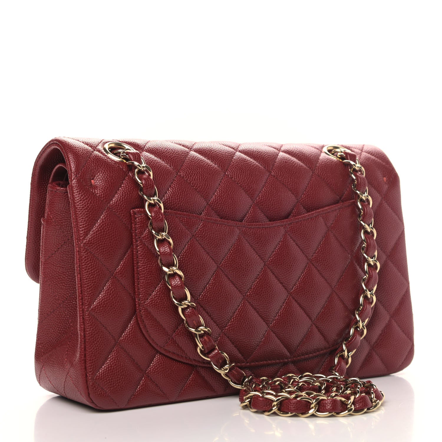 Chanel Caviar Quilted Small Double Flap Burgundy 2 of 6