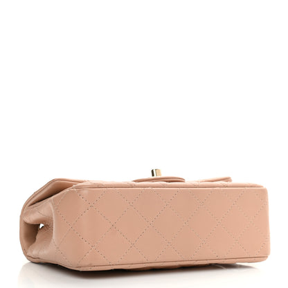 Chanel Lambskin Quilted Mini Rectangular Flap Beige 4 of 9