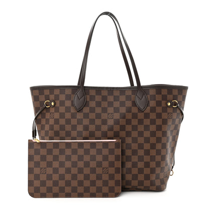 Louis Vuitton Damier Ebene Neo Neverfull MM Rose Ballerine 1 of 11