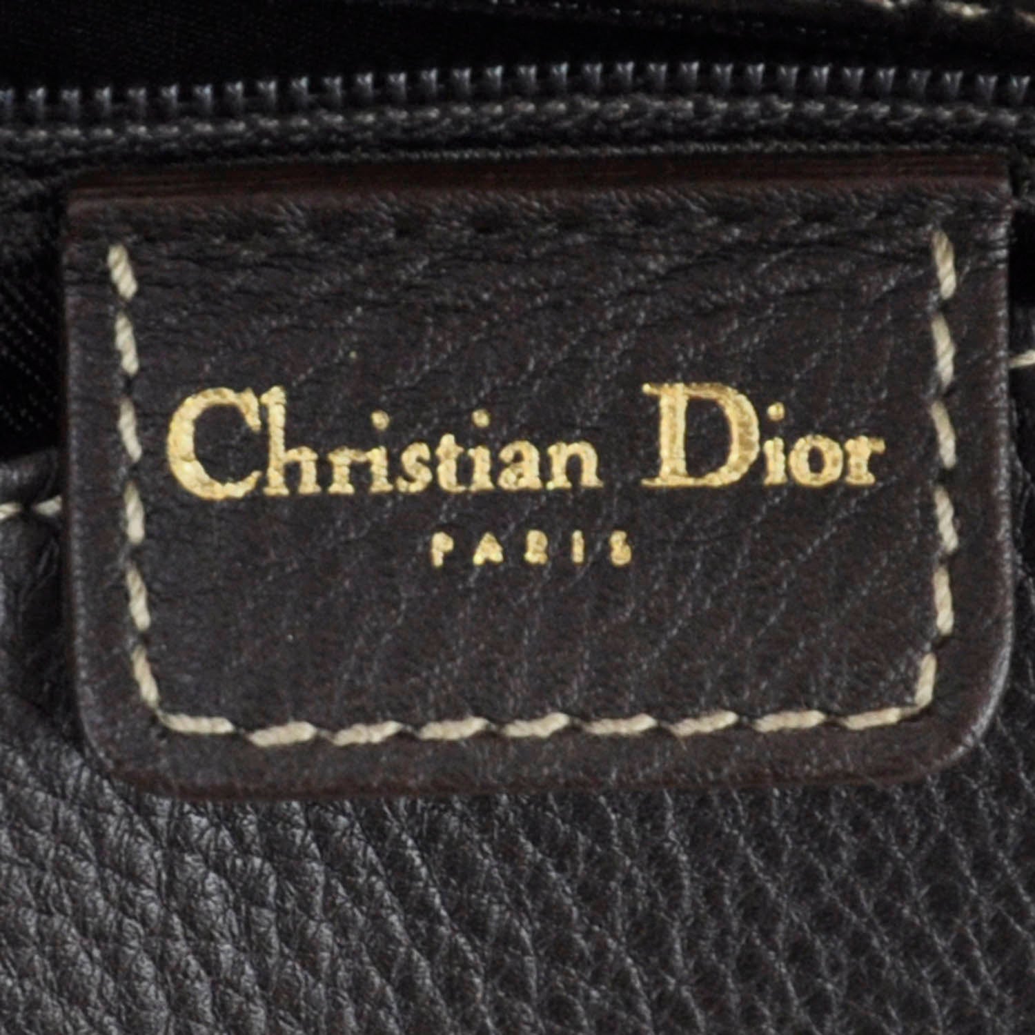 Christian Dior Leather Baudrier Saddle Bag Brown 10 of 12