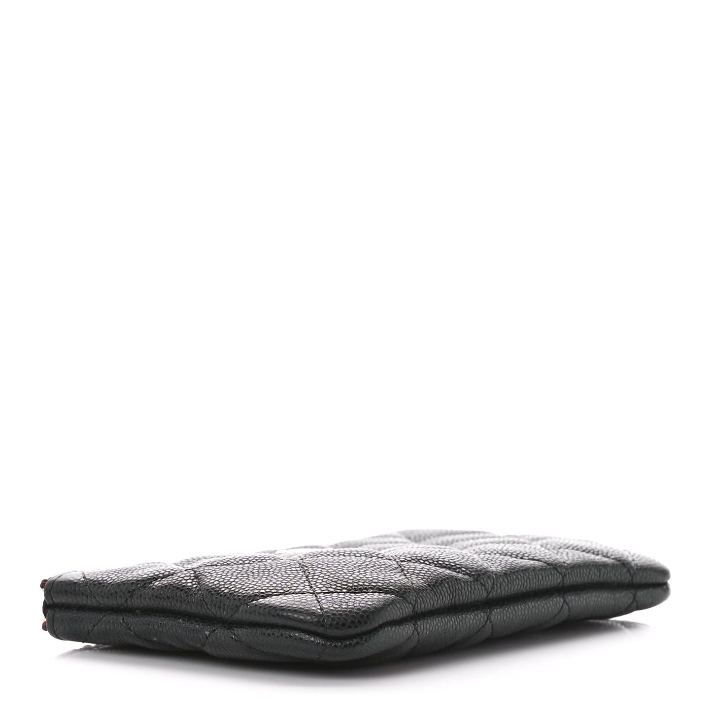 Caviar Quilted Small Cosmetic Case Black