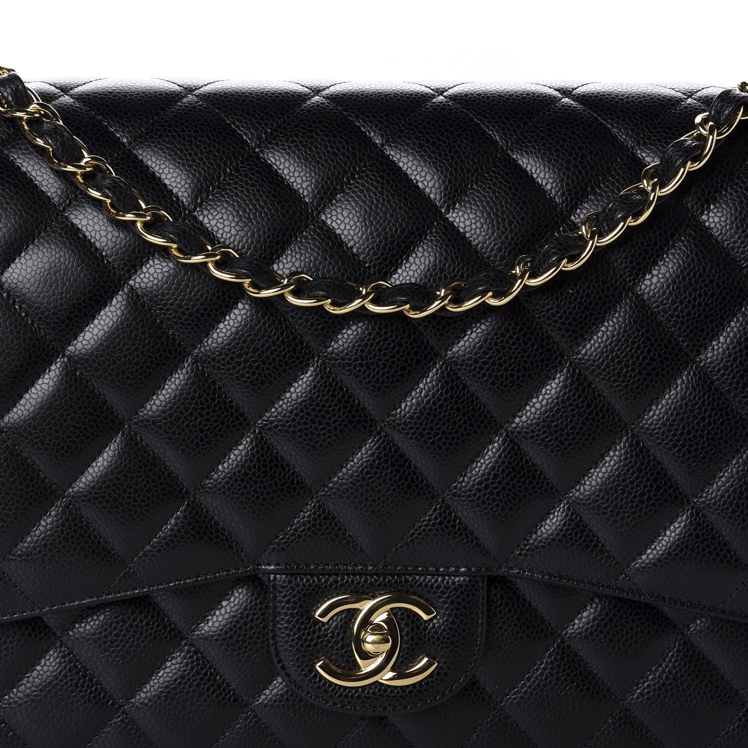 Chanel Caviar Quilted Maxi Double Flap Black 11 of 12