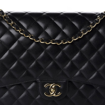 Chanel Caviar Quilted Maxi Double Flap Black 11 of 12