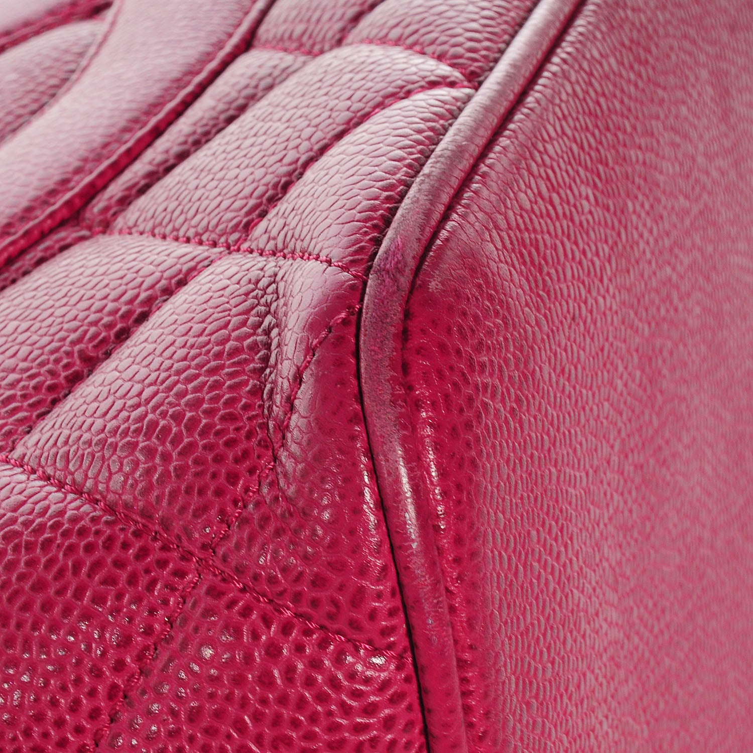 Chanel Caviar Medallion Tote Dark Pink 6 of 9
