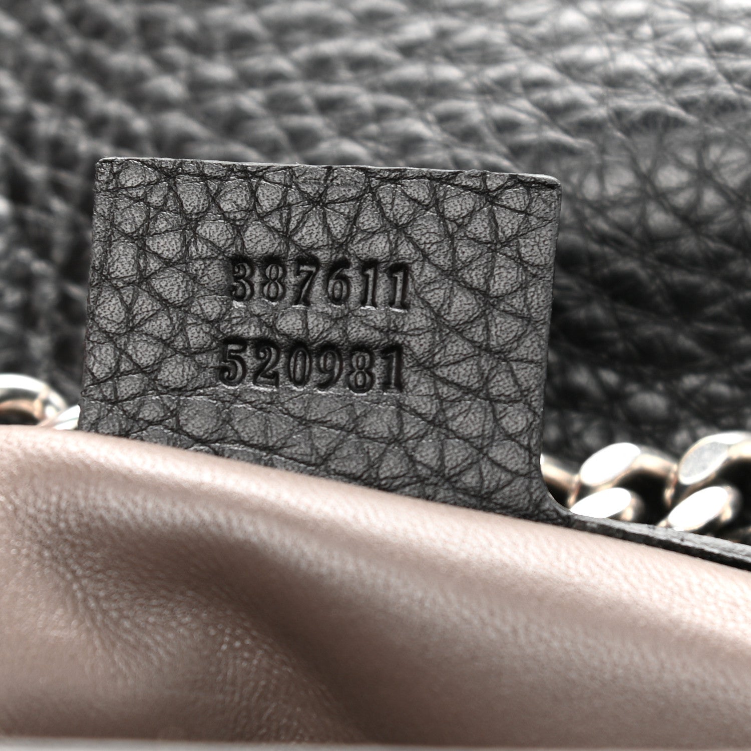 Gucci Calfskin Studded Medium Miss Bamboo Shoulder Bag Black 7 of 11