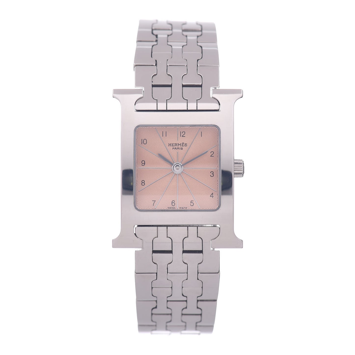 Stainless Steel 21mm Heure H Hour Quartz Watch Orange