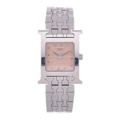 Hermes Stainless Steel 21mm Heure H Hour Quartz Watch Orange 1 of 5