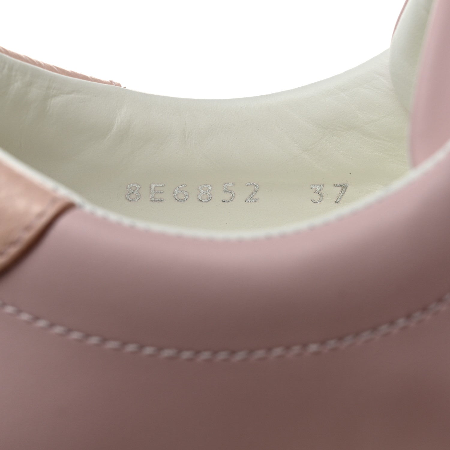 Fendi Vitello FF Rockoclick Slip On Sneakers 37 Pink 7 of 8