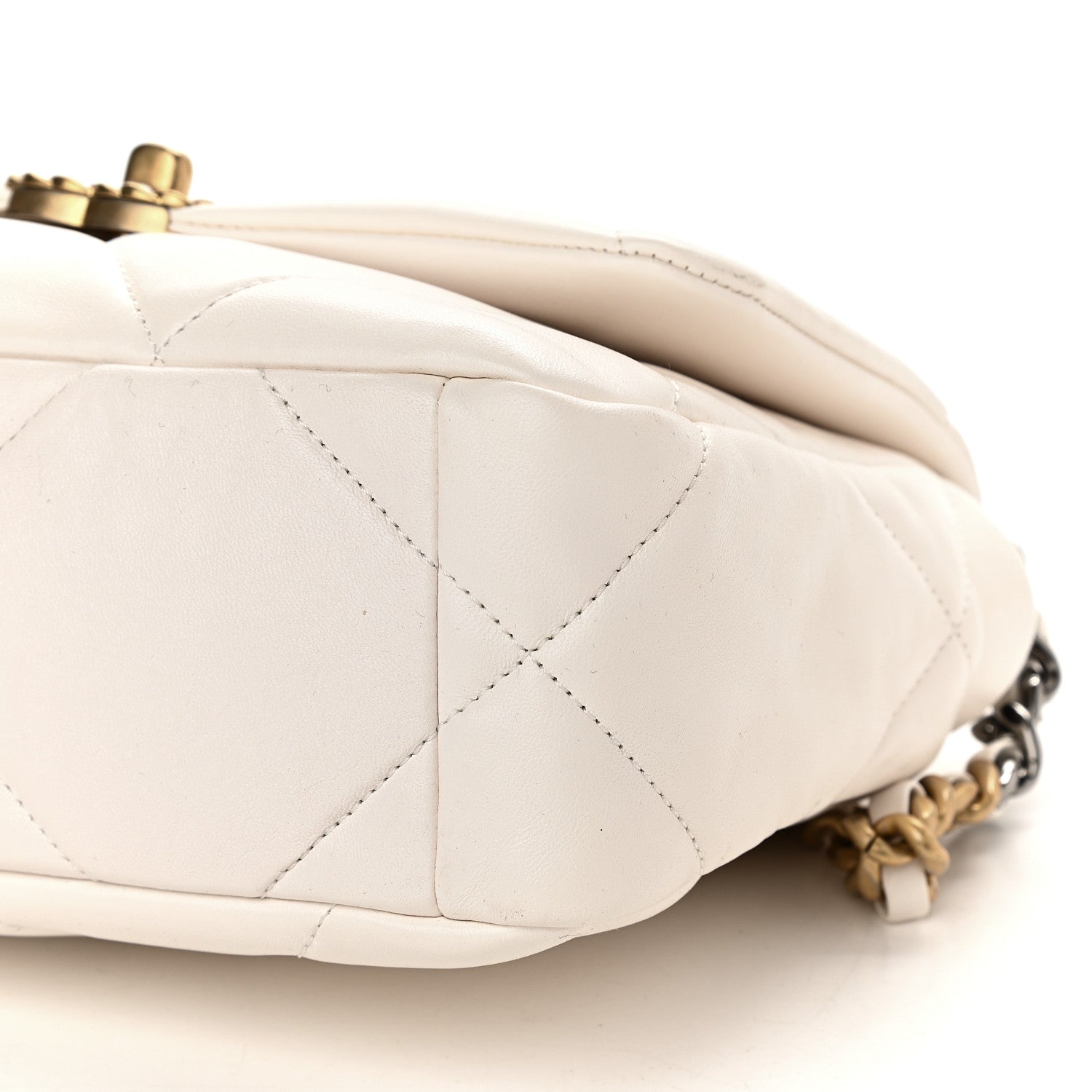 Chanel Lambskin Quilted Medium Chanel 19 Flap White 9 of 9