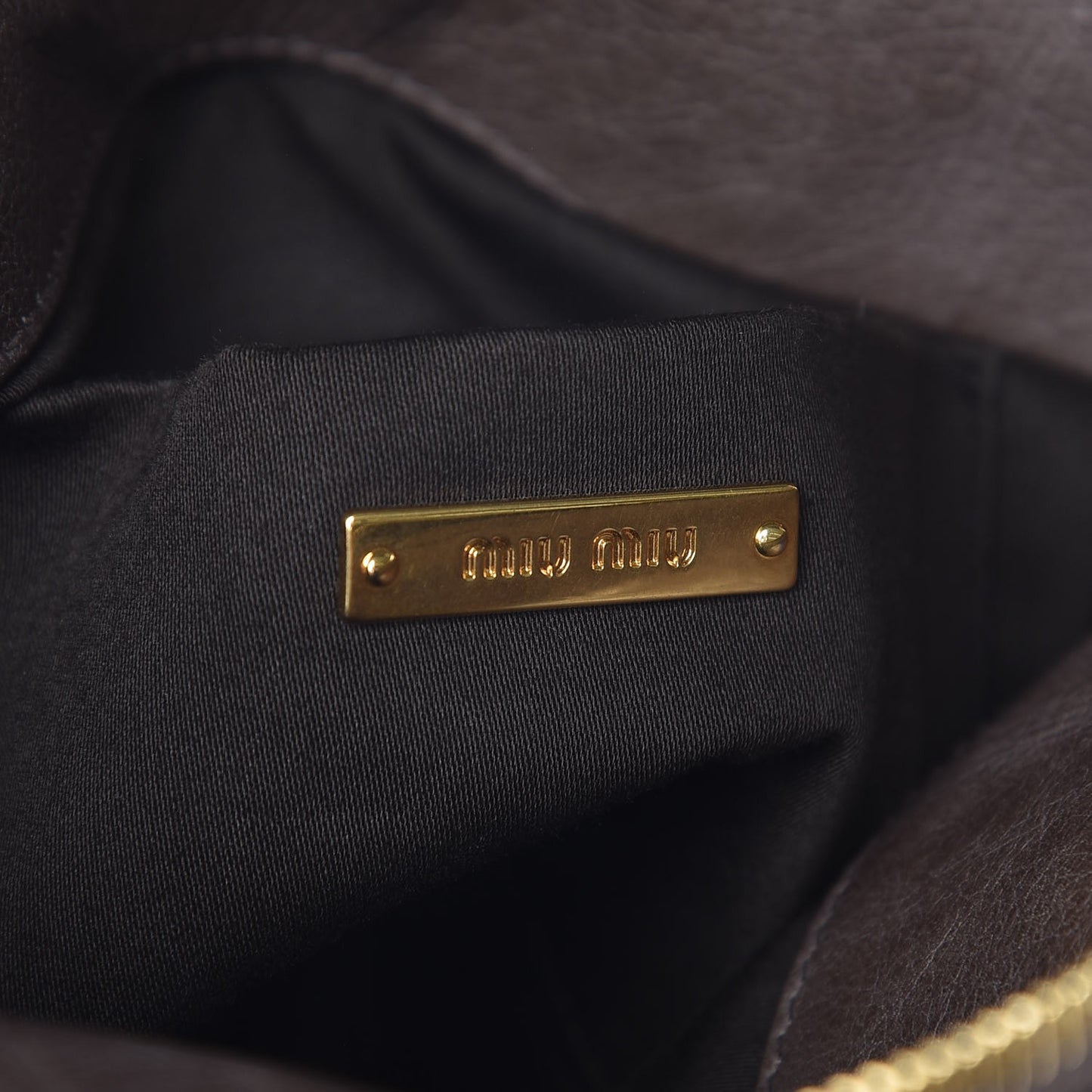 Vitello Lux Bow Bag Satchel Fumo