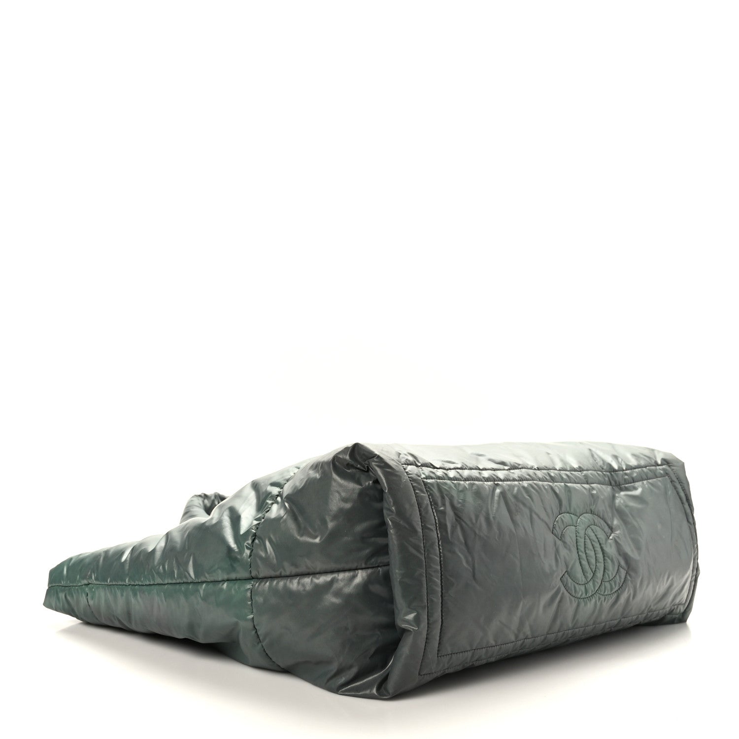 Chanel Nylon Quilted Medium Coco Cocoon Reversible Tote Green 4 of 9