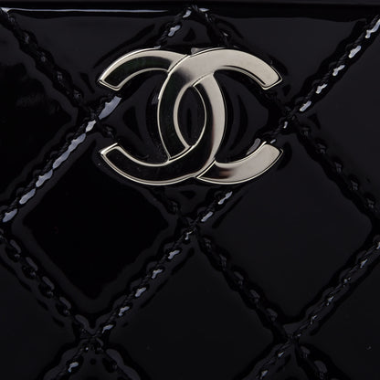Chanel Patent Quilted Travel Kit Vanity Case Black 4 of 4